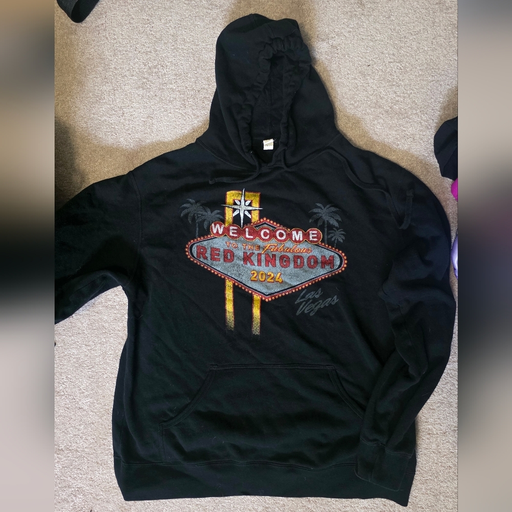 Black Welcome to Red Kingdom Hoodie